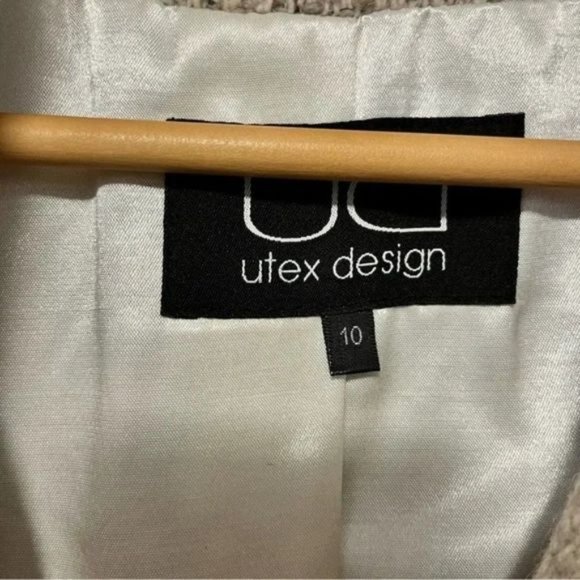 Vintage Made in Bulgaria Wool blend Oatmeal long peacoat size 10 US - Picture 7 of 10